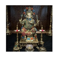 Sculpture de Dieu en laiton divin - Artisanat métallique pour Diwali, design Art Déco, éclat éternel et respect spirituel