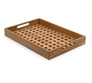 Bandeja de servicio de madera rústica Bandeja de desayuno de madera natural Bandeja de palé de madera pintada a mano elegante de granja hecha a mano - Product Image 6