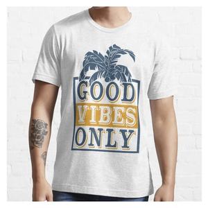 Camiseta informal de manga corta de algodón 100% para hombre, para uso diario diseño ajustado con cuello redondo, impresión de imágenes de logotipo personalizado, MOQ bajo - Product Image 3