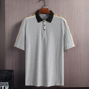 Polos de Golf negros de manga corta de verano para hombre, camisetas de Polo con logotipo bordado de solapa informal de negocios de Color sólido, camisetas Polo - Product Image 3