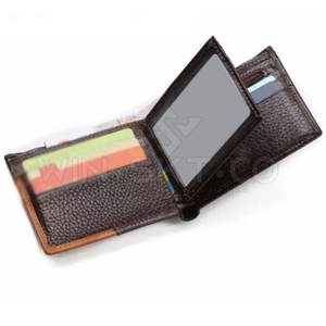 Portefeuilles en cuir pour hommes, design personnalisé en gros, ouverts, courts, écologiques, couleur unie, haute qualité, personnalisables - Product Image 3