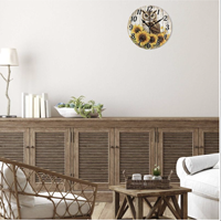 Horloge murale ronde personnalisée avec logo, impression directe UV sur PVC, silencieuse, sans tic-tac, horloge décorative personnalisée pour la maison, le bureau, cadeau