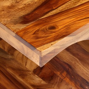 Meilleure vente de table basse en bois massif avec design incurvé unique en stock pour salons modernes - Product Image 6
