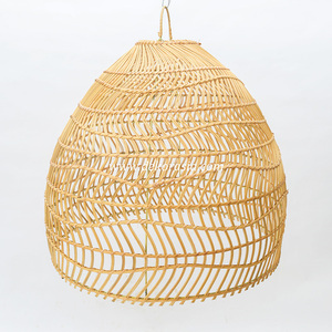 Rattan Hanging <b>Lamp</b> Decorative, <b>Natural</b> Rattan <b>Lamp</b> <b>Shade</b> for Living Room, Home Decoration - Product Image 6