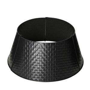 Collar de árbol de Navidad hecho a mano con acabado negro redondo Suministros de decoración de los fabricantes para el hogar Decoraciones navideñas - Product Image 1
