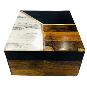 Accents d'os indiens faits à la main pour la décoration intérieure Stripe Line Black and White Hut Shape Bone Box Trending in United States of America - Product Image 3