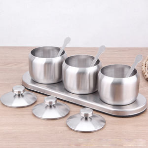 ชามใส่น้ำตาลอุปกรณ์ครัวทำจากสแตนเลสสำหรับงานหัตถกรรมทำจากเกลือและพริกไทย - Product Image 2