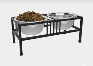 Modern Designer Metal <b>Dog</b> <b>Bowl</b> With Adjustable Height <b>Stand</b> For Puppies Seniors And <b>Large</b> Adult <b>Dogs</b> Feeding Comfort - Product Image 4