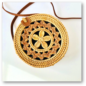 Sacs en rotin faits à la main vietnamiens en gros vacances d'été 2024 sac de paille rond femmes pour l'exportation - Product Image 4