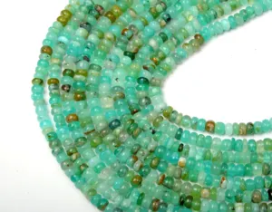 Netaural Oplina Opal Gemstone Beads 13 Inci Strand Ukuran Halus Rondelle Beads untuk Membuat Perhiasan