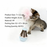Jouet interactif pour chat, jouet à plumes en bois pour chatons et chats d'intérieur, jouets à mâcher pour animaux de compagnie, jouets pour chat, lot en gros