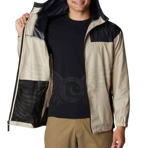 Chaqueta cortavientos impermeable fina personalizada para hombre, cuello alto con cremallera, abrigo personalizado - Product Image 4
