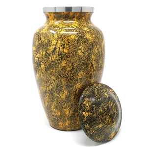 Urnes funéraires en métal élégantes pour adultes, peintes à la main, impression personnalisée, fournitures funéraires en laiton pour les cendres humaines, vente en gros - Product Image 6