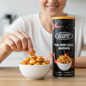 Glee Thai Sweet Chilli Roasted Makhana Bajo en Grasa y Alto en Proteínas 80g Caja Pringle Sin Gluten Snack Saludable - Product Image 3