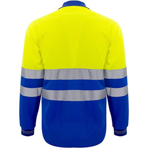 OEM New Premium Unisex Long Sleeve Fluorescent <b>High</b> Visibility Reflective Breathable Polyester <b>T</b>-<b>Shirt</b> Safety Workwear - Product Image 2