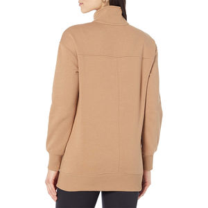 Usine en gros femmes quart fermeture éclair sweat 100% coton matériel léger Quickdry respirant Logo personnalisé - Product Image 2