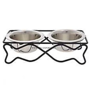 Admirable Look Craft Modern Wooden Dog Feeder with Iron Made Frame For <b>Stainless</b> <b>Steel</b> <b>Bowls</b> Eco-Friendly Pet Food <b>Bowl</b> Feeder - Product Image 2