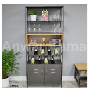 Modern Silver Metal Small Wine <b>Rack</b> - Tabletop Wine Holder Stand for Cabinet Pantry Wine Bottle Storage - Product Image 6