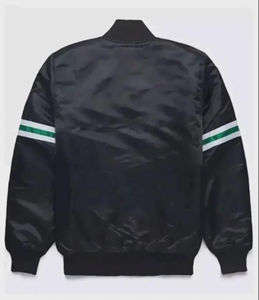 Chaqueta Bomber de Satén de Color Elegante, Diseño y Talla Personalizados, Chaqueta Universitaria de Satén de Doble Cara Estilo Béisbol para Hombre - Product Image 6