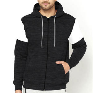 Ropa de invierno informal con capucha de patrón sólido de estilo único para hombre Nueva moda Sudaderas con capucha de algodón y poliéster Venta en línea - Product Image 1