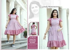 Vestido occidental largo hasta la rodilla, ropa informal, tejido de algodón ligero - Product Image 2