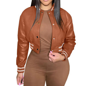 Veste universitaire courte pour femmes Confortable et à séchage rapide Matériau en coton respirant OEM Design à la mode Bas quantité minimale de commande à vendre - Product Image 5