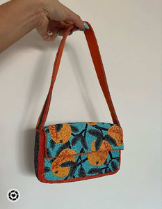 Monedero con cuentas de estilo étnico con bordado y cinturón cruzado de glowin fashion - Product Image 1