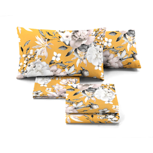 Bộ Đồ Giường Bộ Tinh Khiết Bông Vải Sateen Vàng In Kỹ Thuật Số Made In Ý Được Trang Bị Tấm 2 Vỏ Gối Tùy Chỉnh - Product Image 1