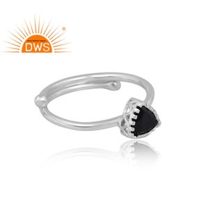 Última venta 925 anillo de piedras preciosas espinales negras naturales de plata esterlina joyería personalizada para mujeres regalo para ella - Product Image 4