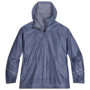 เสื้อแจ็คเก็ตกันฝนผ้าแคนวาสเคลือบสำหรับผู้ชาย น้ำหนักเบา กันน้ำ ใส่ได้ในฤดูใบไม้ผลิ มีฮู้ด ซิปยาว ป้องกันลม เหมาะสำหรับกิจกรรมกลางแจ้ง - Product Image 6