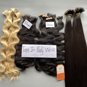 The Best Hair Vendor <b>Body</b> <b>Wave</b> Vietnamese Hair 100% Unprocessed Raw Human Hair Tape in Straight Extension - Product Image 5