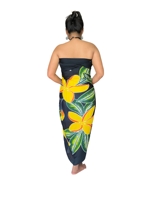 Robe de bain grande taille DK peinte à la main à motifs floraux, dos nu, 100 % rayonne respirante et séchage rapide pour femme