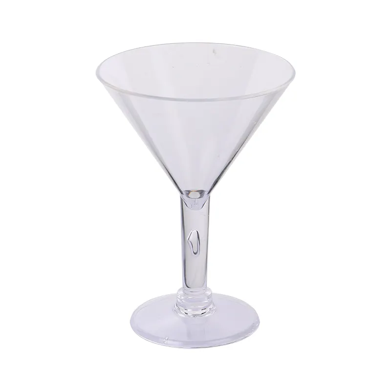 Copa de cóctel de Martini de grado alimenticio para fiestas, bodas y restaurantes-Soporte de postre Vasos de Martini de plástico transparente