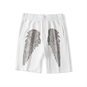 Short décontracté personnalisé à l'ourlet brut délavé à l'acide pour femmes avec poche zippée motif solide coton polaire vente en gros vêtements courts élégants - Product Image 3