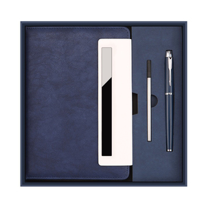 IStapromo Gifts Luxury Leather <b>Notebook</b> Gift <b>Set</b> with Stainless Steel <b>Pen</b> <b>and</b> Pencil A5 Size Exquisite Office Promotion Gift Box - Product Image 1
