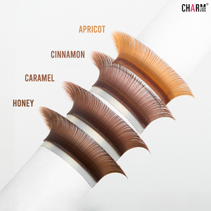 Boîtes à cils Charmlash en gros, plateaux à cils brun chocolat, extensions de cils mates, aspect naturel, semi-mates - Product Image 2