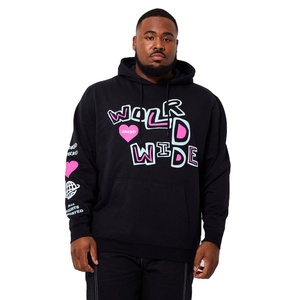 Logo d'impression bouffée lourd personnalisé recadrée-Pull français éponge vierge-Sweats à capuche unis de plus de taille pour hommes du Pakistan - Product Image 1