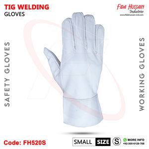 Guantes de seguridad de soldadura TIG de cuero de cabra Premium Guantes de trabajo de Venta caliente de alta calidad de Pakistán - Product Image 4