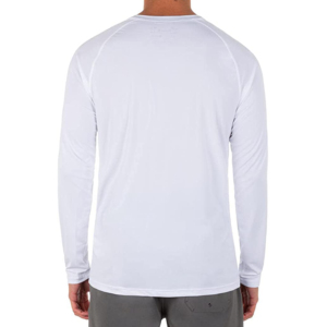 Vêtement de compression uni de couleur unie, haut de sport, logo personnalisé, manches longues, rashguard UPF50+, polyester/nylon - Product Image 4