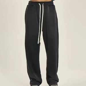 Women's Solid Color Drawstring <b>Baggy</b> Sweat Pants <b>Joggers</b> Straight Leg Trousers Pants Hot Selling Oversized Sweatpants For Women - Product Image 3