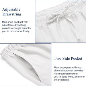 Camisa con botones de alta calidad, pantalones sueltos, conjunto de 2 piezas, ropa de playa de manga larga, trajes de Yoga informales con bolsillo, conjuntos para hombre - Product Image 5