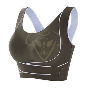 Soutien-gorge de course athlétique élastique avec logo personnalisé pour femmes vêtements de sport de gymnastique respirants et écologiques vêtements de haut ensembles de fitness unis - Product Image 2