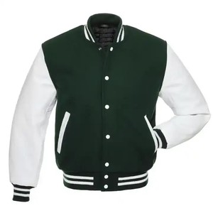 Men's Custom Logo Embroidered Varsity Jacket Winter Baseball Coat with <b>Buttons</b> CollegeBaseballjacket for men - Product Image 5