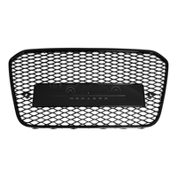 Grille de protection avant noire brillante HS A6, garniture de calandre centrale en plastique pour pare-chocs avant Audi A6 C7 2012 2013 2014 2015