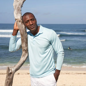 Chemise décontractée unisexe à manches longues, logo personnalisé sur le devant, bouton, ODM, fourniture, polyester respirant, tricoté, séchage rapide - Product Image 2