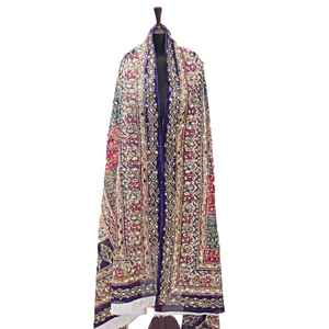 Contemporary Solid Color Traditional Festival Silk <b>Shawl</b> <b>Wrap</b> with Ethnic Design Skin-Friendly <b>and</b> Breathable - Product Image 1