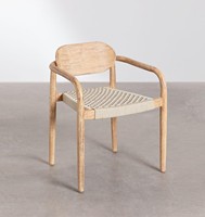 Chaise de salle à manger en bois naturel et en jonc de mer bohème, best-seller, meubles de maison, chaise en jonc de mer pour salle à manger, fabriquée au Vietnam