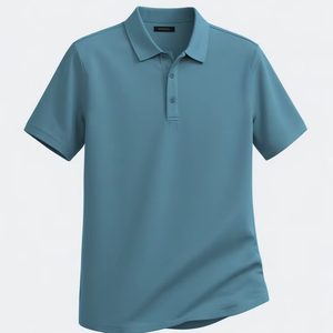 Polo à manches courtes pour homme de qualité supérieure, vêtement tricoté tendance, logo brodé personnalisé, bon prix d'exportation, OEM/ODM - Product Image 1