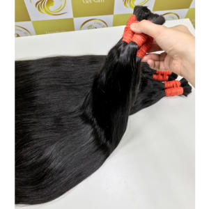 Tendance chaude 100% Naturel Droit Premium Qualité Vietnamien Remy Fermeture Extensions de Cheveux Humains Long 60cm Couleur Personnalisée - Product Image 6