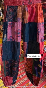 Pantalon sarouel patchwork multicolore Pantalon sarouel en rayonne Pantalon d'été pour femmes Vêtements de festival Vente en gros de Noël - Product Image 3